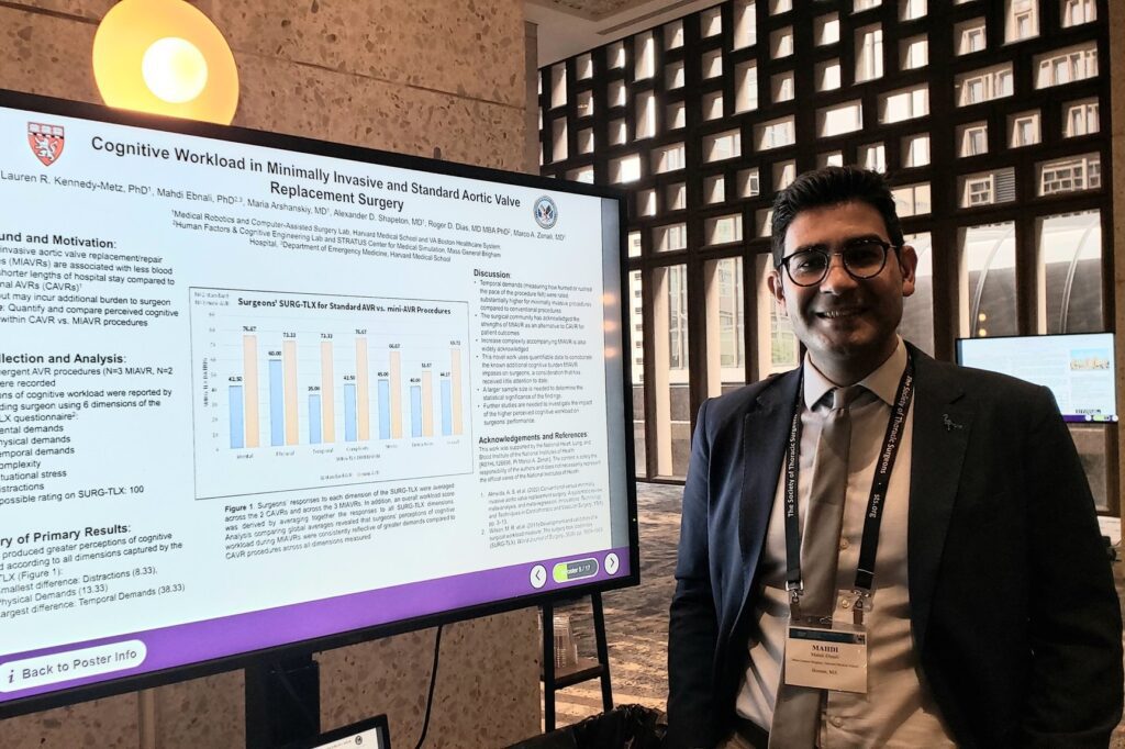 Dr. Mahdi Ebnali received the Most Innovative poster award at the 2022 Critical Care Conference.