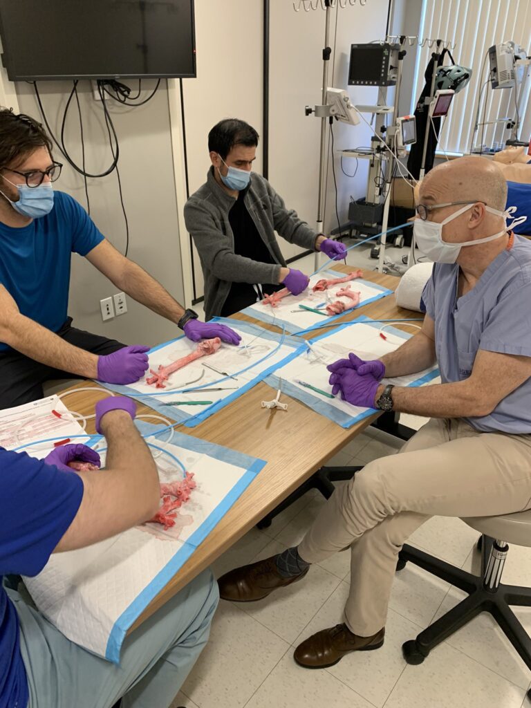 Emergency Medicine residents practicing surgical airways