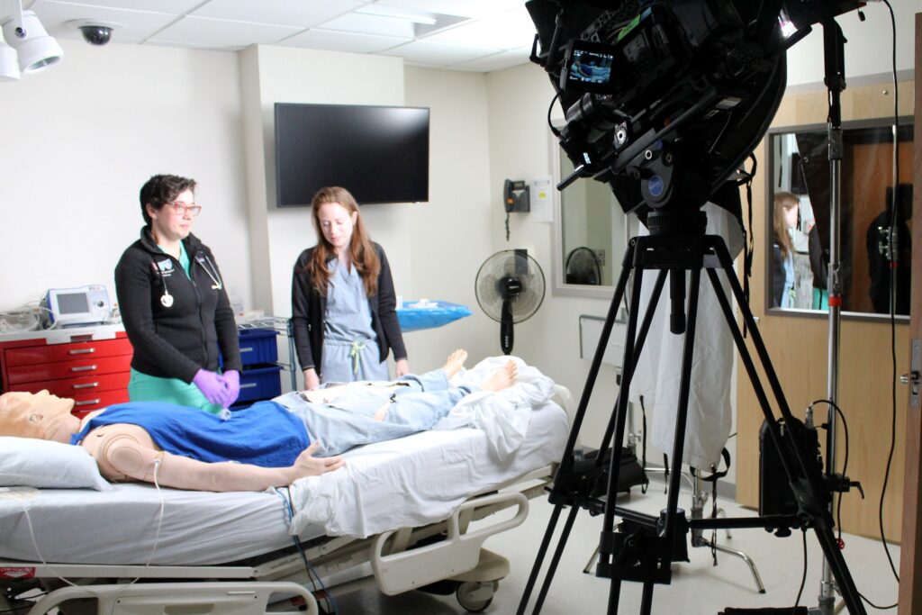 stop the bleed filming at stratus in human patient simulation room
