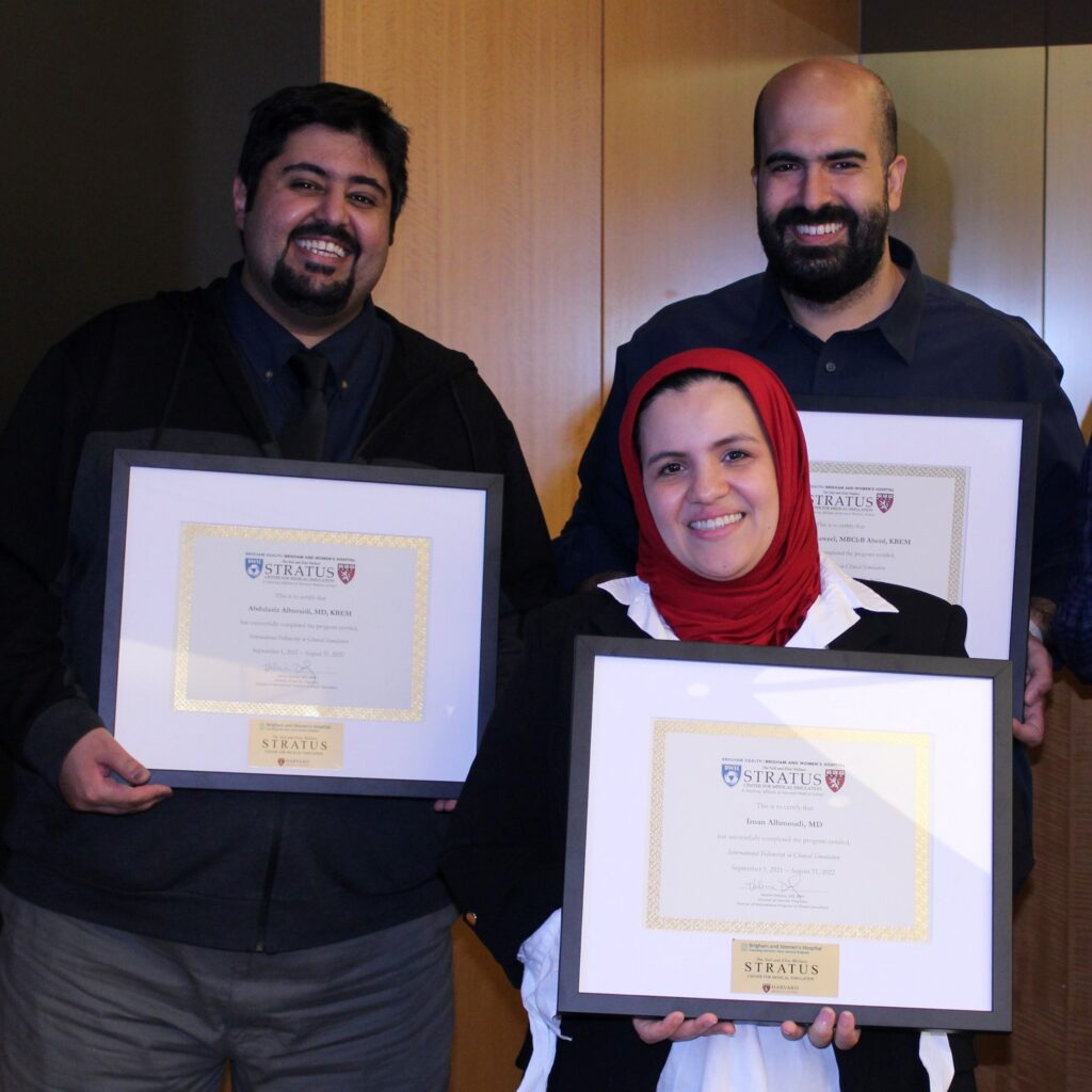International fellows in clinical simulation receive certificates at graduation